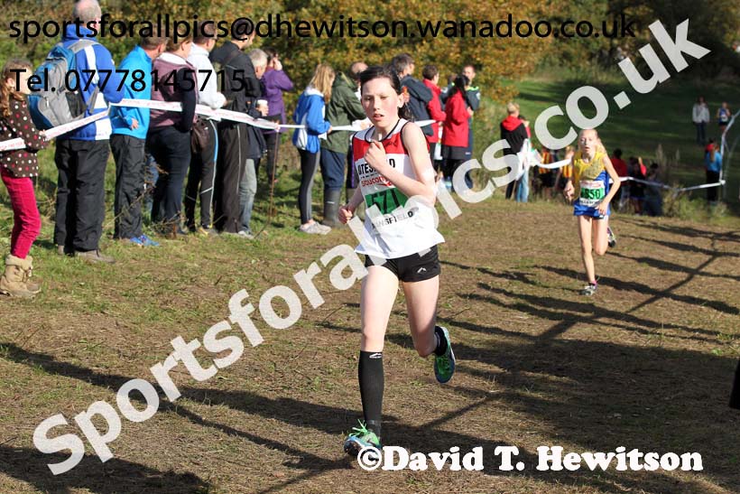 Girls under-13s National Cross Country Relays. Photo: David T. Hewitson/Sports for All Pics